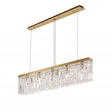 The pendant measures approximately 10x18mm and is accented with a raised chinese fortune character. Ava Licht Sku83708i4l 102x9cm Rectangular Pendant Chandelier 5 Light E14 Gold Crystal Ideas4lighting