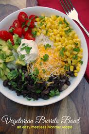 Vegetarian Burrito Bowl Recipe Recipe Vegetarian Burrito Vegetarian Recipes Healthy Meatless Monday Recipes