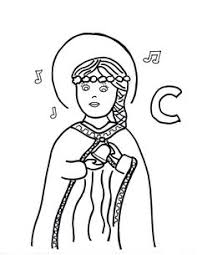 Image Result For St Cecilia Coloring Page Coloring Pages Saint Coloring Color