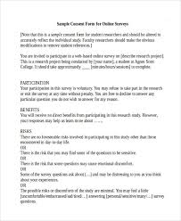 Sample Survey Consent Form 9 Free Documents Download In Pdf Word Sample Survey Consent Forms Make A Survey