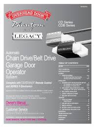 garage door opener owners manual