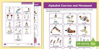 A collection of english esl alphabet worksheets for home learning, online practice, distance learning and. Alphabet Exercise And Movement Activity Teacher Made