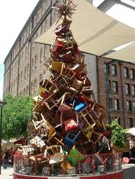 Tower trees with high strength steel frames, top quality electrical components and thick lush greenery. Old Chairs Get Festive In Sydney Australia Noel Decoration Noel Sapin De Noel