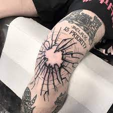Ffalcon Tattooer On Instagram Made A Big Smash On My Bro Harrymckenzie Loadsa Stencil Left On Tattoos Elbow Tattoos Blackwork Tattoo Design