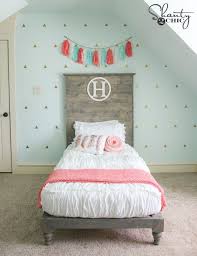 This twin platform bed frame from gime adds a touch of elegance to your bedroom utilizing a unique headboard and footboard design. Diy Twin Platform Bed And Headboard Diy Twin Bed Diy Bed Frame Diy Bed