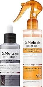 Amazon.com: Dr.Melaxin Body & Face Peel Shot Duo Glow Black Rice Peeling Ampoule Kojic Acid & Turmeric Spray: Belleza y cuidado personal