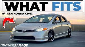 This vehicle is sporting a very nice black exterior with a black cloth interior. 8th Gen Honda Civic What Wheels Fit Youtube