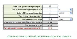 Free Solar Cable Size Calculator Solar Power Secrets Solar Power Solar Energy System Best Solar Panels