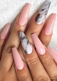 Hot pink coffin nails are bright pink nails are always pretty to look at plus the pink color so beautiful. Cutest Marble Shaped Pink Nail Arts To Create In 2019 Voguetypes In 2020 Coffin Nails Long Coffin Nails Designs Pink Nails