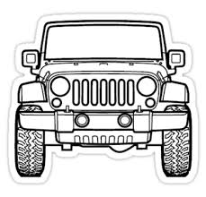 Black And White Jeep Wrangler Clipart Jeep Sticker By Mims28 In 2020 Jeep Stickers Jeep Art Jeep Decals