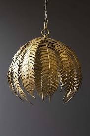 Gold Fern Leaf Pendant Light From Rockett St George Pendant Light Fixtures Outdoor Pendant Pendant Light