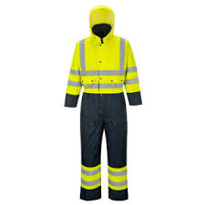 Details About Portwest S485 Hi Vis Reflective Safety Work Waterproof Quilt Lined Coverall Ansi