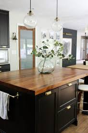 Chris Loves Julia Kitchen Modern Kitchen Decor Black Kitchen Island Butcher Block Counter Top Kitchen Decor Modern Kitchen Remodel Small Kitchen Decor Items