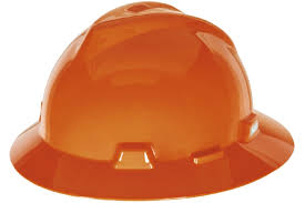 Choose our exclusive rugged blue brand for exceptional hard hats at economy prices. Msa 454734 Orange V Gard Slotted Hard Hat With Staz On Suspension