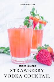 Strawberry And Mint Vodka Cocktail Recipe Vodka Cocktails Strawberry Cocktails Fruity Cocktails