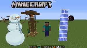 Making A Snowman Tower To Kill Zombies Minecraft Tutorial Bikrox Gaming Youtube