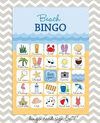 Summer Free Printable Bingo Cards For Kids 25 Beach Bingo Party Cards 25 Unique Prefilled Game Cards Kid S Party Summer Game Printable Instant Download In 2020 Beach Themed Party Bingo Party Beach Party Games