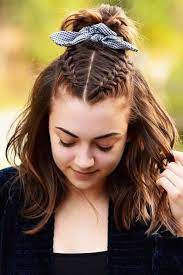 Trendy Ways To Use Good Old Scrunchies Chic Hair Ties Styles To Try Today Scrunchie Hairstyles Dutch Braid Hairstyles Short Hair Styles