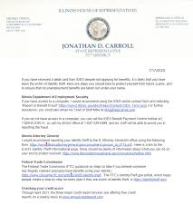 Your client has requested a return and you want to apply the credit to their existing accounts receivable. Ides Fraud Memo Illinois State Representative Jonathan Carroll