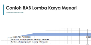 Contoh proposal anggaran biaya guru ilmu sosial. Contoh Rab Lomba Karya Menari Virtual Online Kampret News