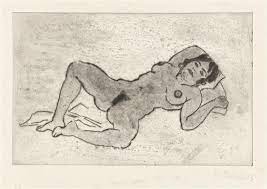 Georg Tappert | Betty auf dem Rücken liegend, Beine gespreizt (1913) |  MutualArt
