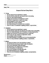 How Do You See Yourself In 10 Years Essay Compare Contrast Essay Rubric Compare And Contrast Middle School Writing Teaching Writing