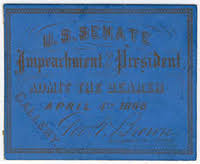 Andrew johnson's impeachment trial in the u.s. U S Senate President Andrew Johnson S Impeachment Trial 1868