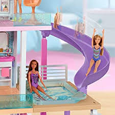 Create your very own custom doll apartment, switch the rooms,. Amazon Com Barbie Dreamhouse Dollhouse With Pool Slide And Elevator Toys Games