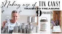 Tin Can Projects ~ Trash to Treasure ~ Repurposed Tin Cans ~ Tin Can Crafts  ~ Upcycled Trash