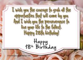 18th Birthday Sayings For Son 18th Birthday Wishes Messages And Greetings 365greetings Com Birthday Messages For Sister Birthday Wishes Messages Birthday Messages