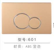 Bathroom Wall Hung Concealed Cistern Flush Plate HK174 Brushed Gold  Fingerprintless Toilet Push Buttons Wall Mounted