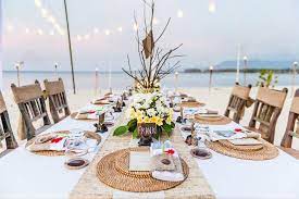 Instead, highlight the natural beauty of the setting. Wedding Table Setting Beach 1 Picture Of Hotel Tugu Lombok Tripadvisor