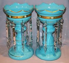Crystal candle holders made from swarovski crystal, turkish crystal or hand blown glass imported from romania featuring hand painted glassware. Antiques Art Vintage