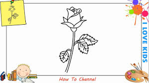 Roses are beautiful flowers to draw but they can be a bit complex to tackle and. How To Draw A Rose Easy Step By Step For Kids Beginners Children 4