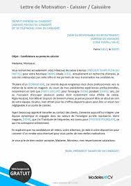 Aujourd'hui, on vous accompagne dans la création de votre lettre si le cv reste un élément clé d'une candidature, la lettre de motivation constitue un pont relationnel qui peut s'avérer déterminant quant à l'obtention. Lettre De Motivation Pour Caissiere Caissier Exemple Gratuit