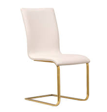 Tov Furniture Maxim Dining Chair White Gold Gold Dining Chairs White Dining Chairs White Leather Dining Chairs