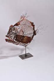 Poisson Sculpture Grillage Metal Mer Fish Dorade Sculpture Poisson