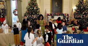 Volunteer white house christmas decorating 2017. Michelle Obama Shows Off White House Holiday Decorations In Pictures Life And Style The Guardian