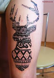 Pin By Alexandra Zimmerman On Tattoo Ideas Deer Tattoo Designs Thigh Tattoo Deer Tattoo