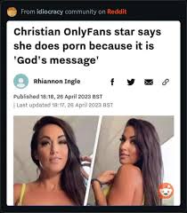 Christian OnlyFans Star does what? : rBrandNewSentence