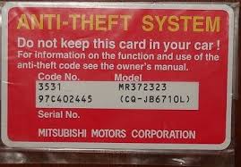 Audi gamma factory radio (example code is 1462) turn on radio and hold down the fm1 & am buttons until the word code appears in display. Need Radio Code 2002 Mitsubishi Eclipse Serial Number To Fixya