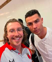 Cristiano with Al Riyadh assistant coach Michael Hefele.