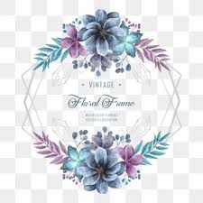 They add a sense of hope and joy to our lives, and it would be hard to imagine what our world would be like without them. Elegant Blue And Purple Watercolor Flower Floral Frame Wedding Invitation Decoration Watercolor Clipart Background Pattern Png Transparent Clipart Image And Watercolor Flowers Floral Watercolor Watercolor Flower Illustration