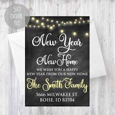 New Year Moving Announcement Card Chalkboard New Home We Moved Card Address Change Cards New Add Change Of Address Cards New Address Cards Address Card