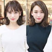 佐藤 康文さんはinstagramを利用しています どちらも人気afterの比較写真です スワイプ するとサイド バックも見れます 左が前髪を下ろした外はねスタイルで カラーがアッシュ系のワンカラー 右が前髪を流した外はねス 髪型 ミディアム パーマ