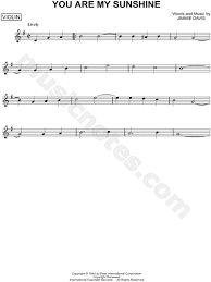 These were the three most popular, but it can be really interesting to also check out these beautiful unknown concertinos in the first position. Jimmie Davis You Are My Sunshine Sheet Music Violin Solo In G Major Download Print Sku Mn0103343