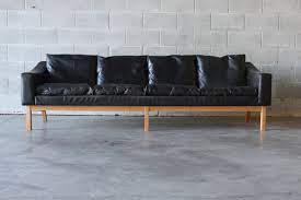 Sturdy danish sofa in brown leather. Danish Leather Sofa The Vintage Shop