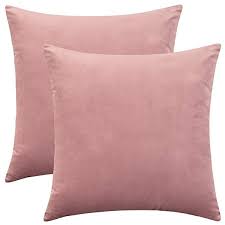Rythome Set Of 2 Comfortable Throw Pillow Cover For Bedding Decorative Accent Cushion Sham Case For Comfortable Throw Pillows Pink Pillows Pink Velvet Pillow