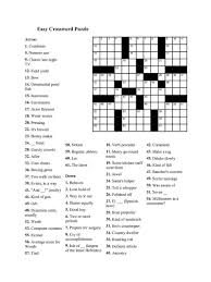 Fun Stuff Easy Crossword Puzzles For Seniors New Fun Stuff Crossword Puzzles Free Printable Crossword Puzzles Word Puzzles For Kids