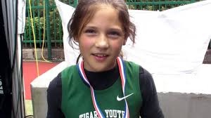 Emily Simmons 1st Girls 100m Dash Bantam Post-Race 14.70